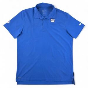 Nike NFL On Field New York Giants Dri-Fit Polo Shirt Blue Men’s Large
